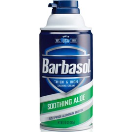 Barbasol Crema de Afeitar Espesa y Rica con Aloe Calmante 283g