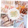 WOONEKY Nail Art Accessories Pearl Gems Manicure Studs Shiny Decorations