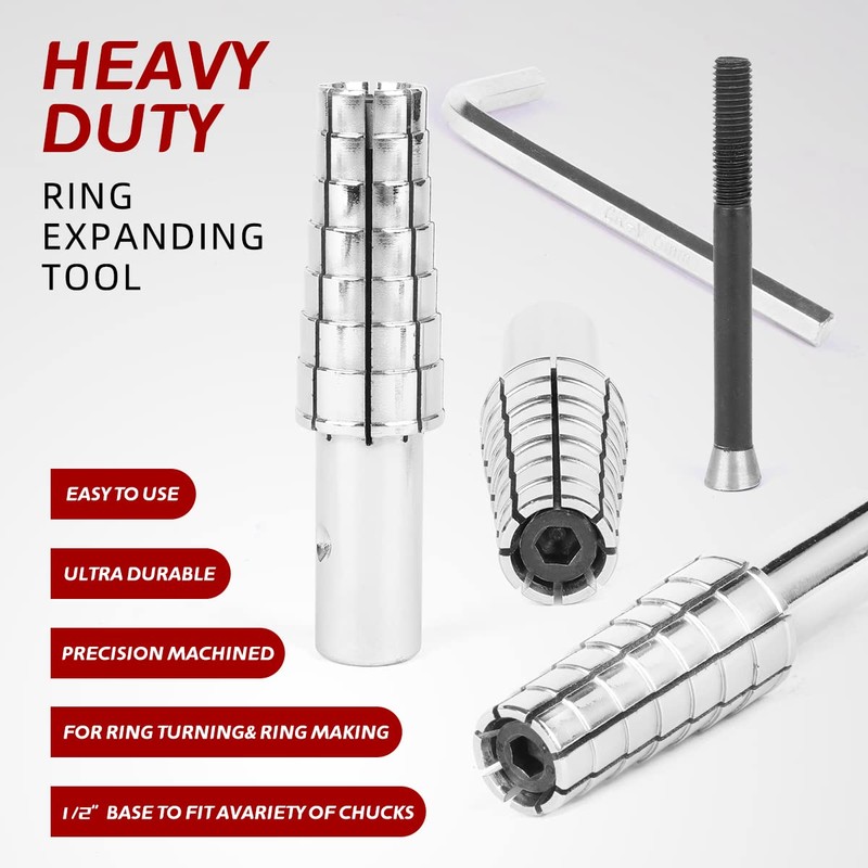 Expanding Stainless Steel Ring Mandrel with Hex Allen Key -