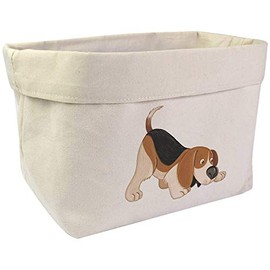 Large 'Beagle Dog' Canvas Organiser/Storage Bag (OR00013039)