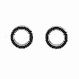 2 Pcs Deep Groove Ball Bearing Rubber Cover Bearing Ball Bearings 6901RS 12x24x6mm Pre-Lubricated Bearings High-Carbon Steel Silver