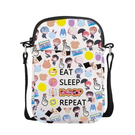 CMNIM Korean Bo-y Group Gifts S-Kids Kpop Merchandise Gifts for S-Ki-ds Fans Eat Sleep K-Pop Repeat Adjustable Crossbody Bag (SK-Z2 Mini CB)