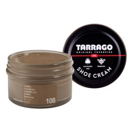 Tarrago Shoe Cream Professional Shoe Polish for Leather Boots, Shoes, Purse, Furniture Eco Friendly Leather Conditioner 1.7oz - Camel Brown #108