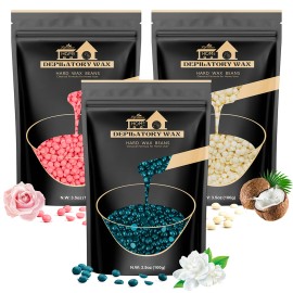 Lifestance 1LB Hard Wax Beads Mineral Oil Rosin for Full-Body Hand/Foot Hair Removal-All Skin Types Professional Salon Home UseFragrance: White and odorless