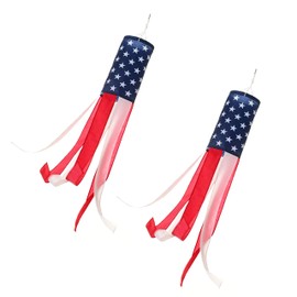 American USA US Flag WindSock 2 Pack Stars & Stripes Wind Socks For Yard And Garden Flag,Front Porch Hanging Waterproof Suitable For Every Season ,40Inch.