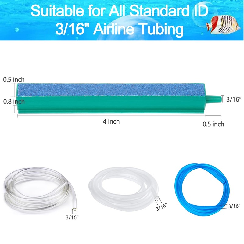 DeKago 5 PCS Aquarium Air Stone Kit 4 Inch Mini