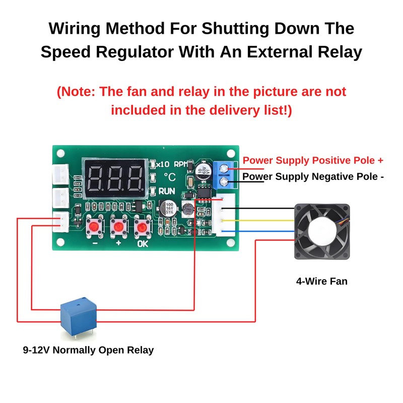 PWM Fan Controller, Fan Temperature Control Controller Electronic Temperature Control