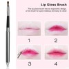 2pcs Retractable Lip Brush, Sealing Design Travel Lip Gloss Brush,