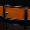 Aventus Men's Holeless Leather Ratchet Click Belt - Trim to