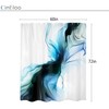 Green Boho Mid Century Tropical Monstera Gold Bathroom Shower Curtain