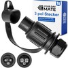 3 Pin Adapter Plug, 1 Piece, Hard Plastic Housing, 3