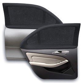 WIN.MAX Sun Protection Car Baby Sun Protection with Certified UV Protection, Universal Sun Visor Car Netting for Side Windows Mesh Material Protects Passengers, Baby, Children and Pets, Pack of 2