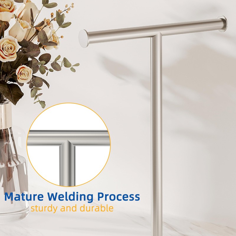 RUACQ Hand Towel Stand, 16" T-Shape Hand Towel Holder Stand