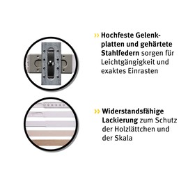 STABILA Type 1607 2m White Wooden Folding Ruler Metric Scale