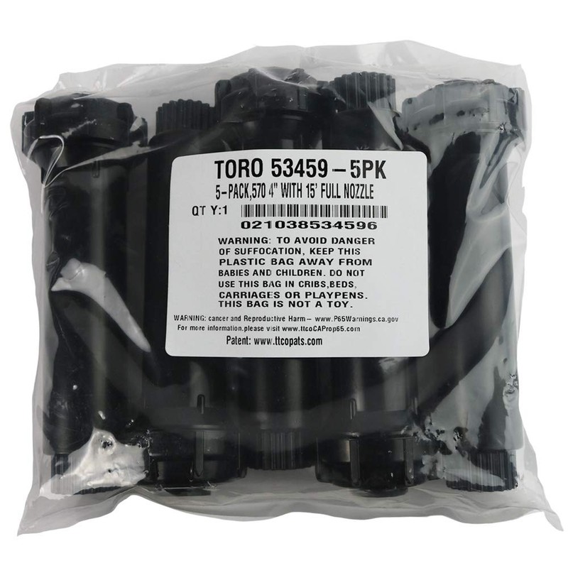 Toro 53459 5-Pack, 570 Series 4" 15' Full Nozzle Pop-Up