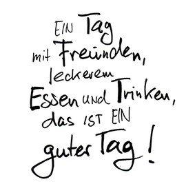 Servietten Schrift 20 Guter Tag - Mit Freunden | Saying | Sayings | Table Decoration 33 x 33 cm