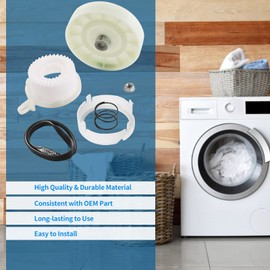 W10721967 Washer Pulley Clutch Kit, W10006384 Washer Drive Belt Replacement for Whirlpool Kenmore Amana Washers, Replace# W10006356 AP5951296 W10315818 PS10057144