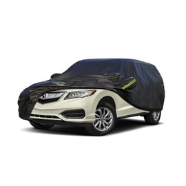 KouKou Waterproof SUV Car Cover Suitable for Acura RDX from 2007 to 2025, 6 Layers Windproof All Weather Waterproof Outdoor Cover Sun Rain UV Dust Snow Protection. Black