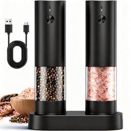 Rechargeable Electric Salt and Pepper Grinder Set