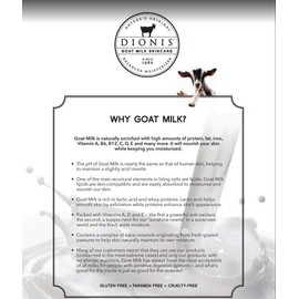 Dionis - Goat Milk Skincare Verbena & Cream Scented Hand & Body Cream (3.3 oz) - Made in the USA - Cruelty-free and Paraben-free