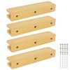 LukLoy Solid Brass Glass Shelf Bracket with 3 Screw Holes,