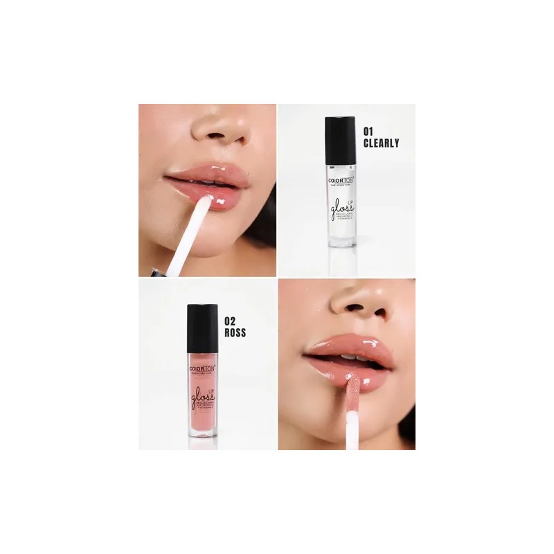 Labial Lip Gloss Con Acido Hialuronico Colorton Tono Cleary