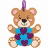Baker Ross Love Bear Heart Decoration Kits-Pack of 5, Valentines