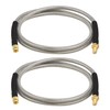 RP-SMA Male to RP-SMA Female Bulkhead Cable 3FT 2PCS, RG58
