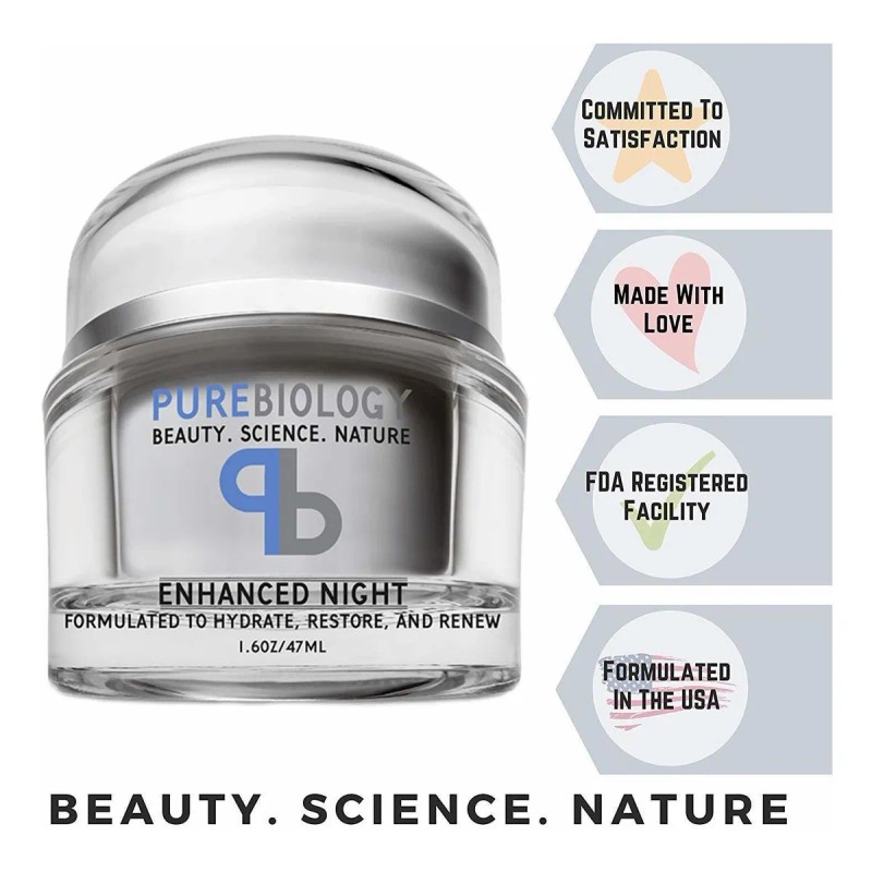 Biología Pura Noche Crema Facial Hidratante Con Retinol, Áci