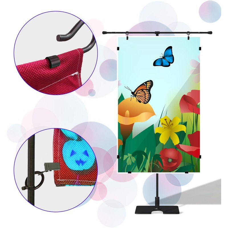 5 Pcs Garden Flag Clips Anti Wind, Clips for Garden