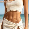 4 Pcs Gold Body Chains Belly Chain Waist Chain Anklets