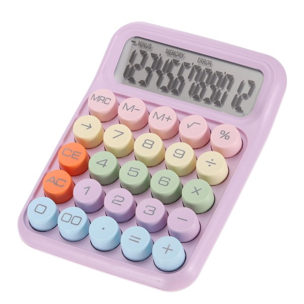 PATIKIL Mechanical Switch Calculator, Battery Power 12 Digit Large LED