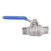 Ball Valve 304 Stainless Steel NPT 3/4in 2 Male Thread