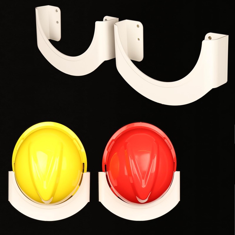 Wall Mounted Hard Hat Rack - 2 Sets (2 Pieces)
