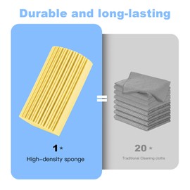 YFUIF 4 Pack Damp Clean Duster Sponge, Magic Sponge Eraser for Household Cleaning, Reusable Dusters Cleaning Supplies for Housekeeping, Dish, Blinds, Glass, Baseboards,Window Track Grooves and Faucets