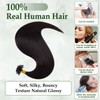 TESS Black Real Hair Bondings Extensions, 45 cm, Bonding Extensions,
