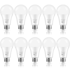 LED Light Bulbs, 100 Watt Equivalent A19 LED Bulbs, 13W 5000K Daylight White 1500 Lumens Non-Dimmable Bright E26 Edison Medium Screw Bulbs for Home Bedroom Kitchen Living Room Office Lamp, 10-Pack