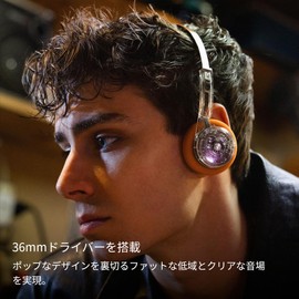 MONDO FreeStyle On-Ear Headphones [Wireless / Up to 22 Hours Playback / Wireless/Built-in Microphone] (Transparent (Clear))