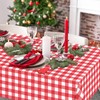 WNINK 2 Pack Red Gingham Tablecloth Rectangular Red and White