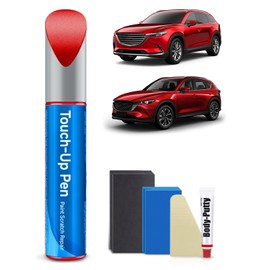 RSACET 46V Soul Red Crystal Metallic Tricoat Touch Up Paint Kit Compatible with Mazda Exact Match Car Scratch Repair Touch Up Paint Kit