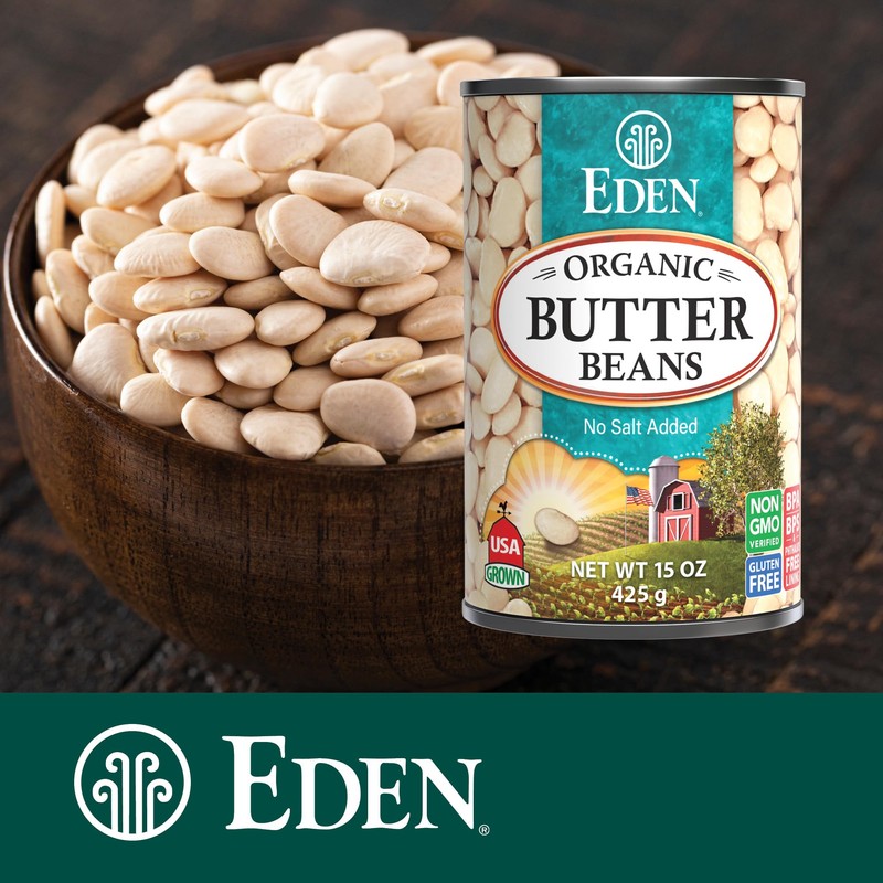 Eden Organic Butter Beans, (Baby Lima Beans), No Salt Added,