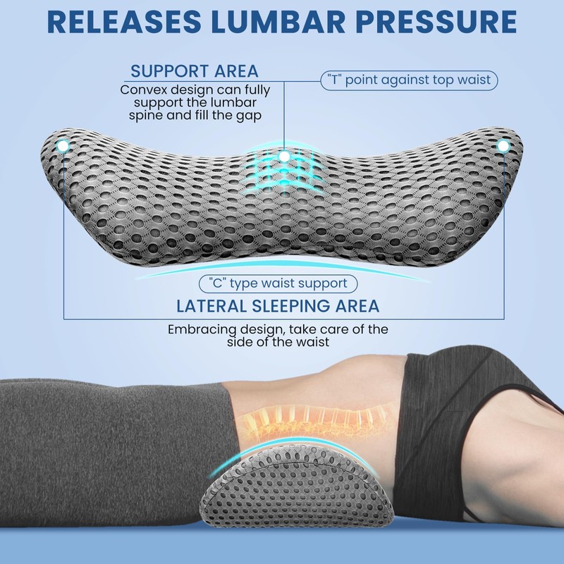 永合Yonghe Ergonomic Pillow, Memory Foam Waist Pillow, Bed Pillow, Ergonomic