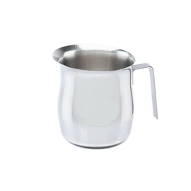 Fackelmann Bollilatte 4 tazze, scalda latte in acciaio, versalatte per cappuccino, bricco latte professionale