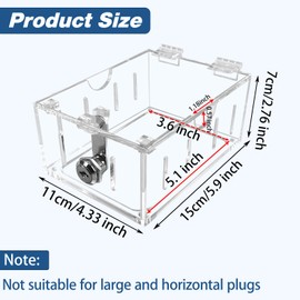 groword Baby Safety Outlet Cover Box, Outlet Covers, Plug Covers for Electrical Outlets, Socket Covers for Outlets Fit 5.9