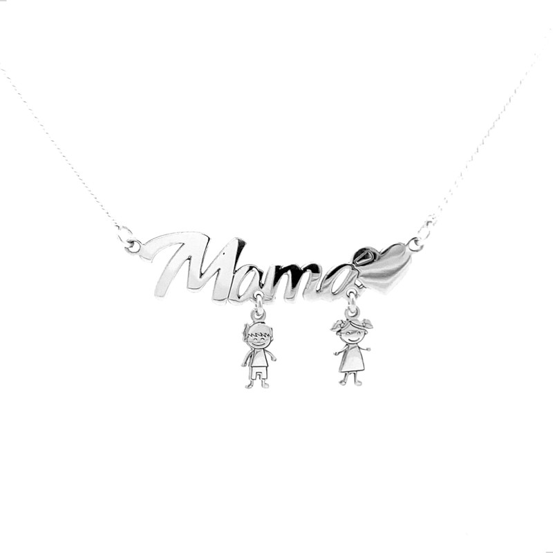 Agálea | Collar con Dije de Mamá, hijo o hija