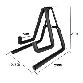 Foldable"A" Stand for Ukuleles, Mandolins and Violins Iron Shelf A-Bracket Ukulele Small Four-String Stand for Acoustic and Electric Guitars - Black