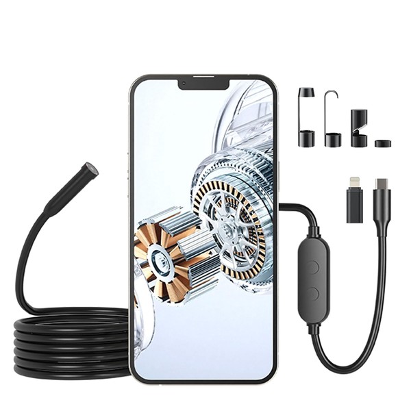 KeFvoer 9.8FT High Performance Industrial Endoscope 1600x1200 Resolution, IP67 Waterproof,
