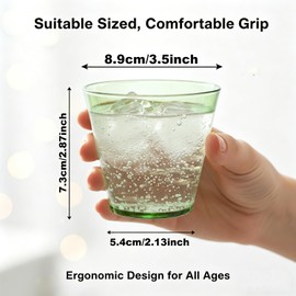 300-Pack 9oz Green Disposable Plastic Cups Cocktail Cup