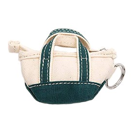 L.L.Bean(エルエルビーン) Keychain【Bean Boots, Slippers, Tote Key Chain】Mini Size Bag Key Charm, green, Free size