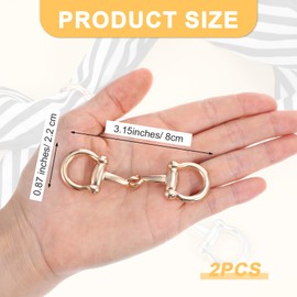 Teaaha 2 Pcs Elegant Horsebit Silk Scarf Buckle Set, Horsebit Clasp Clips Silk Scarf Accessories Metal Rings for Women, Versatile Clips (Gold, Silver)